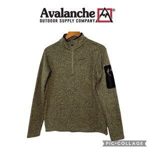 Avalanche men Thermal 1/4 zip mock neck pullover hiking sweater